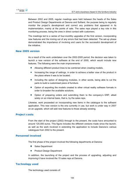 ICT and e-Business Impact in the Furniture Industry - empirica