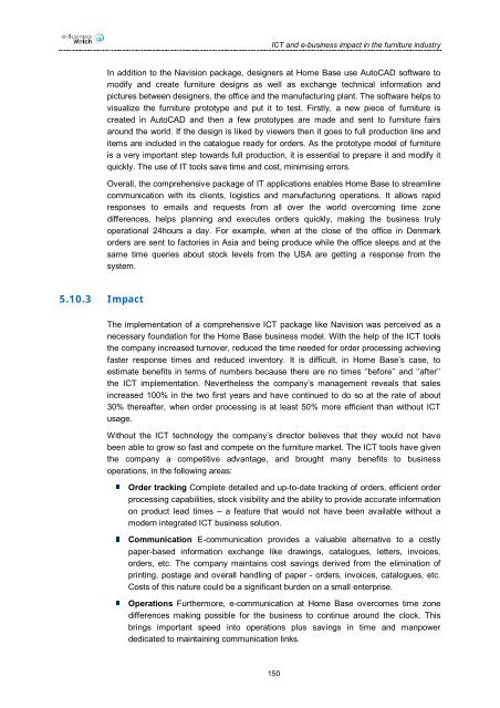 ICT and e-Business Impact in the Furniture Industry - empirica