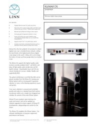 Linn Klimax DS - Custom Controls