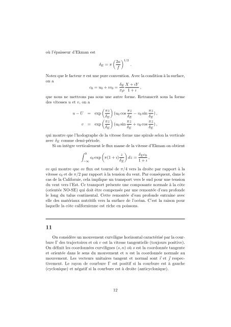 EXERCICES Dynamique atmosphÃ©rique