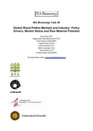 Global Wood Pellets Markets and Industry - IEA Bioenergy Task 40