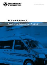 Trainee Paramedic - Ambulance Service of NSW