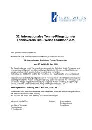 32. Internationales Tennis-Pfingstturnier Tennisverein Blau-Weiss ...