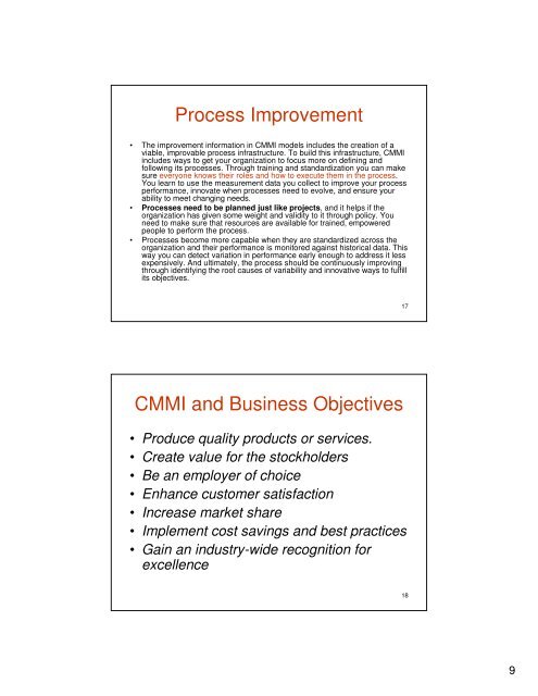 7. Capability Maturity Model Integration (CMMI) - tud.ttu.ee