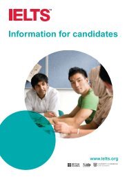 Information for candidates booklet - Take IELTS - British Council