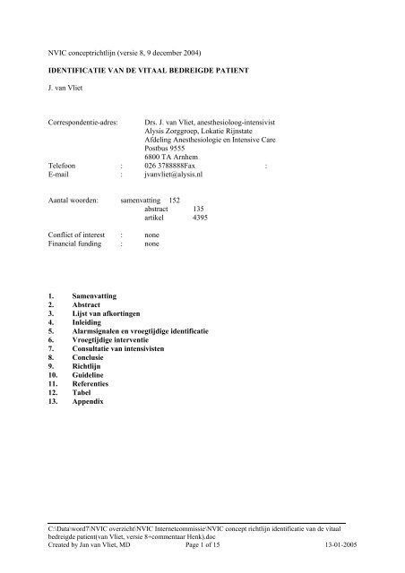 NVIC Richtlijn Identificatie van de vitaal bedreigde patient.pdf