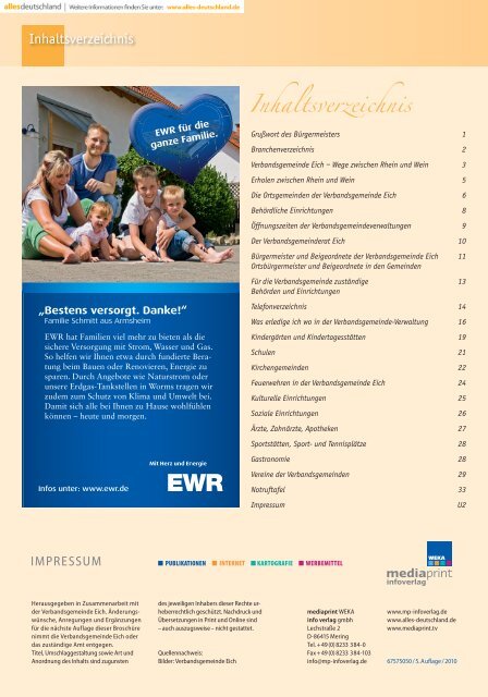 Behörden und Einrichtungen - Verbandsgemeinde Eich