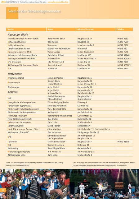 Behörden und Einrichtungen - Verbandsgemeinde Eich