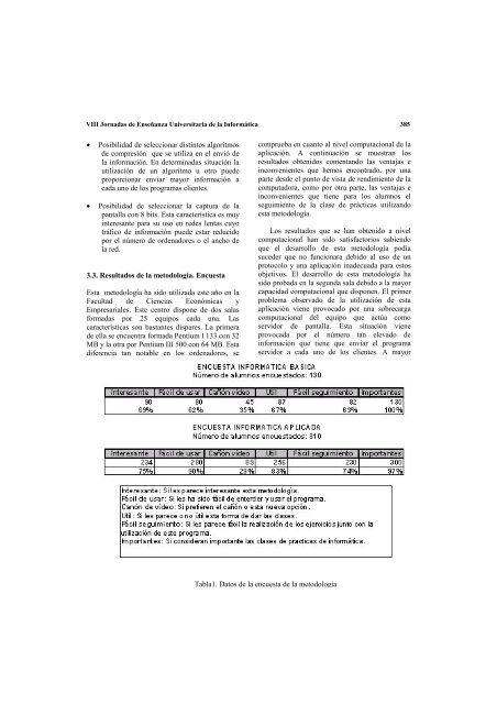 VIII Jornadas de EnseÃ±anza Universitaria de la InformÃ¡tica CÃ¡ceres ...