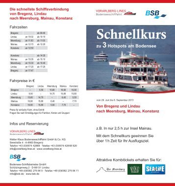 Schnellkurs-Flyer - Bodensee-Schiffsbetriebe GmbH