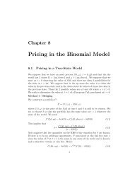 Pricing in the Binomial Model - users-deprecated.aims.ac.za