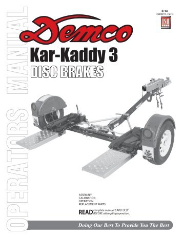 RD20017 - Kar Kaddy 3 Operators Manual - Demco Products