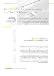 Le banche e gli strumenti volontari di gestione ambientale - Enea