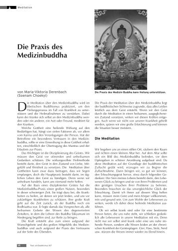 Die Praxis des Medizinbuddha