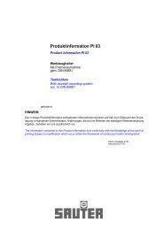 Produktinformation PI 03 - Sauter Feinmechanik GmbH