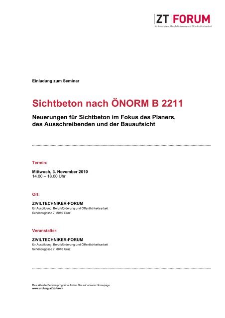 Sichtbeton nach ÖNORM B 2211