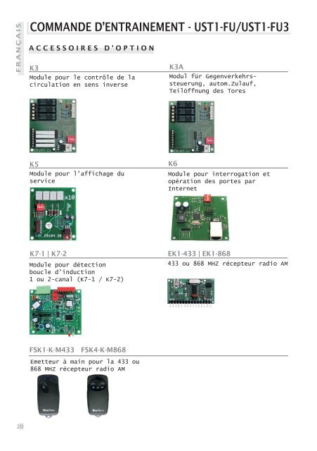 Notice de branchement d'un moteur 220 V UST1 FI CONDOOR