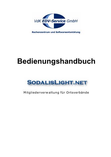 Bedienungshandbuch - VdK EDV-Service GmbH