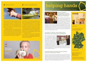 helping hands - McDonald's Kinderhilfe Stiftung