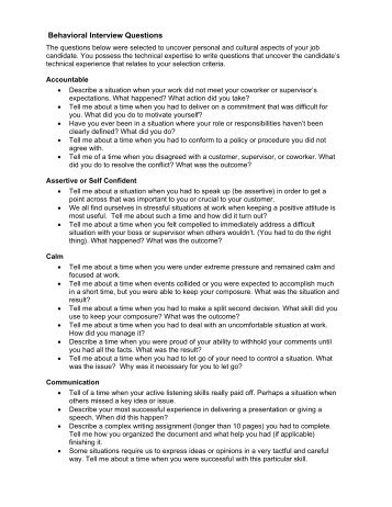 30 essential behavioral interview questions behavioral based interview questions