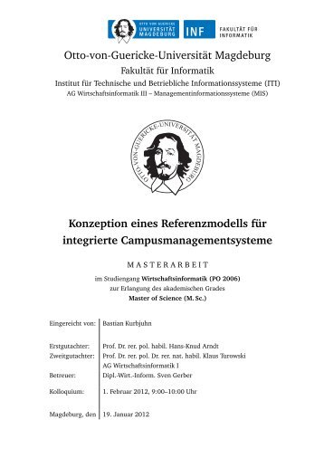 Konzeption eines Referenzmodells für integrierte ...