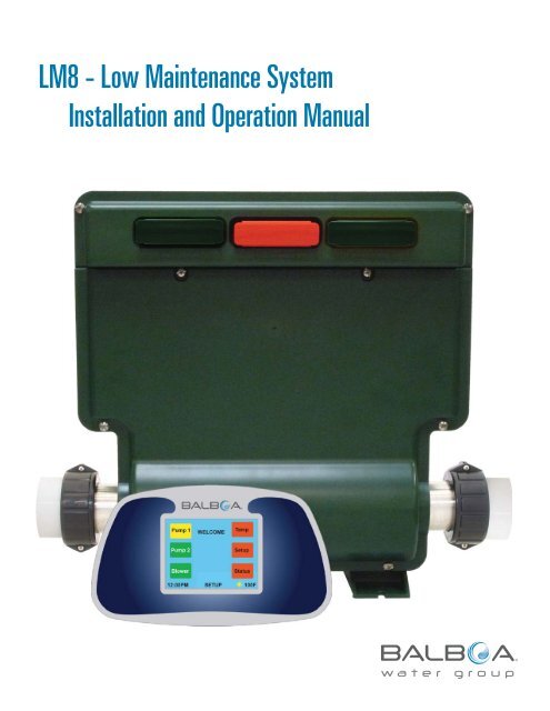 LM8000 Operation/Installation Manual - Balboa Direct