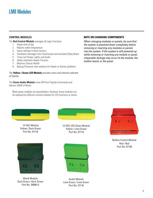 LM8000 Operation/Installation Manual - Balboa Direct