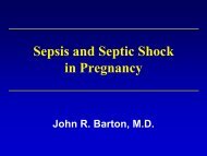 Sepsis and Septic Shock in Pregnancy - Children's Memorial ...