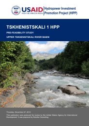 tskhenistskali hpp 1 - prefeasibility study - Hydropower Investment ...