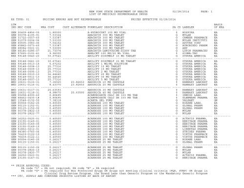 NEW YORK STATE DEPARTMENT OF HEALTH 08/06 ... - eMedNY