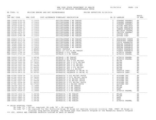 NEW YORK STATE DEPARTMENT OF HEALTH 08/06 ... - eMedNY