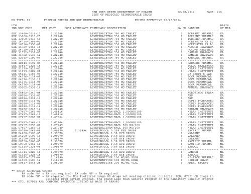 NEW YORK STATE DEPARTMENT OF HEALTH 08/06 ... - eMedNY