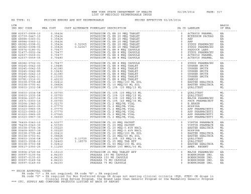 NEW YORK STATE DEPARTMENT OF HEALTH 08/06 ... - eMedNY