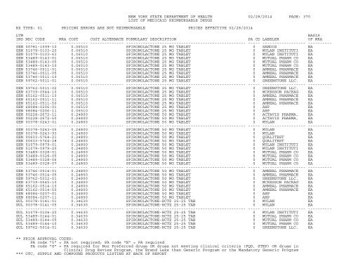 NEW YORK STATE DEPARTMENT OF HEALTH 08/06 ... - eMedNY