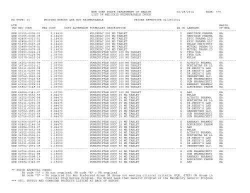 NEW YORK STATE DEPARTMENT OF HEALTH 08/06 ... - eMedNY