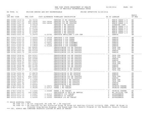 NEW YORK STATE DEPARTMENT OF HEALTH 08/06 ... - eMedNY