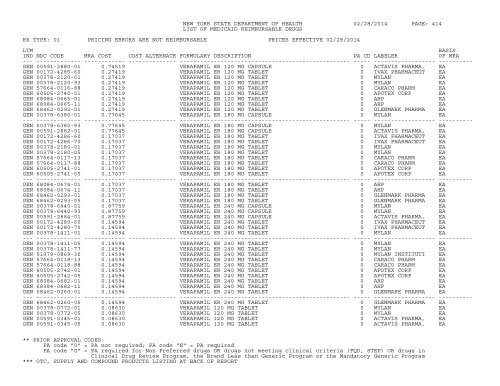 NEW YORK STATE DEPARTMENT OF HEALTH 08/06 ... - eMedNY