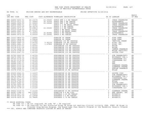 NEW YORK STATE DEPARTMENT OF HEALTH 08/06 ... - eMedNY