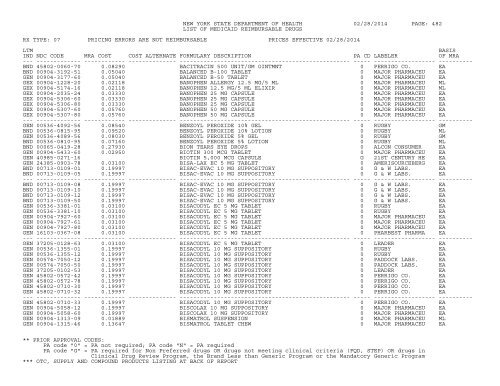 NEW YORK STATE DEPARTMENT OF HEALTH 08/06 ... - eMedNY