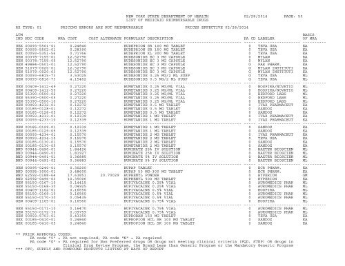 NEW YORK STATE DEPARTMENT OF HEALTH 08/06 ... - eMedNY