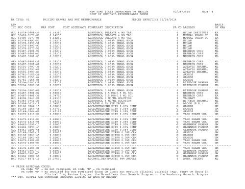 NEW YORK STATE DEPARTMENT OF HEALTH 08/06 ... - eMedNY