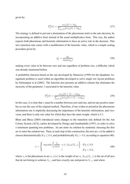 Ant Colony Optimization: a literature survey - FEP - Working Papers