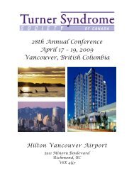 Vancouver - Turner Syndrome Society of Canada