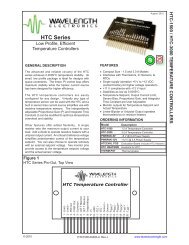 HTC Series Temperature Controller Datasheet - Photonic Sourcing