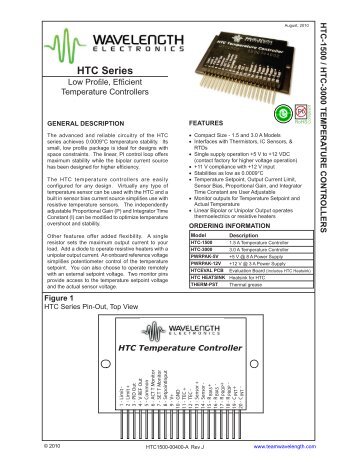 HTC Series Temperature Controller Datasheet - Photonic Sourcing