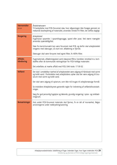 134. hÃ¥ndtering og fjernelse af pcb-holdige bygningsmaterialer