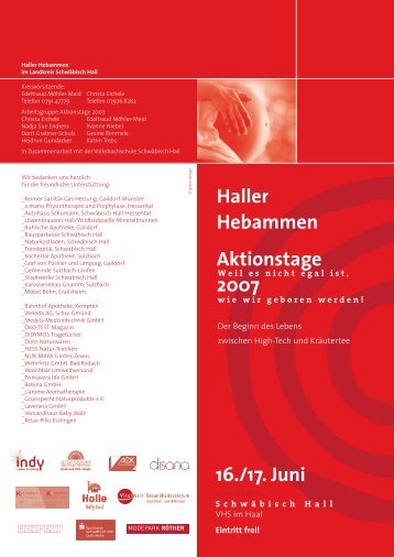 Haller Hebammen Aktionstage 2007 - Hebammenverband ...