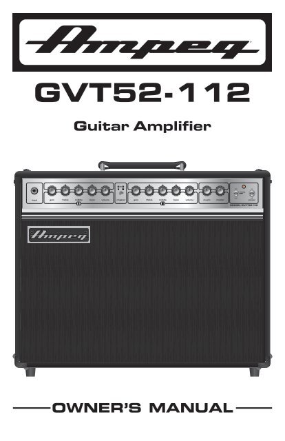 GVT52-112 Manual - Ampeg