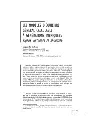 Les modÃ¨les d'Ã©quilibre gÃ©nÃ©ral calculable Ã  gÃ©nÃ©rations ... - OFCE