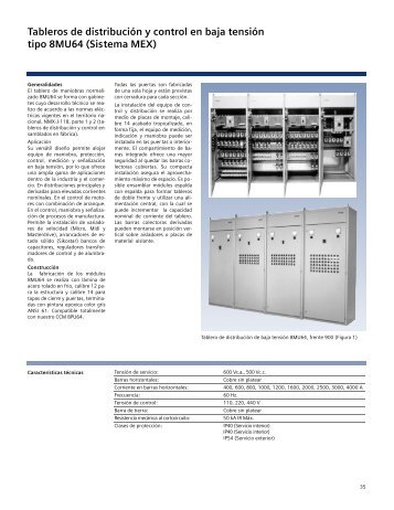 Tableros 8MU64 - Industria de Siemens